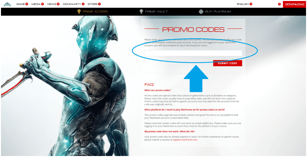 Image Shows the Promo Code Submit Option