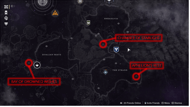 The Dreaming City Lost Sector Map