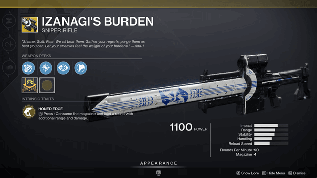 Izanagi’s Burden (Sniper Rifle)