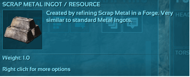 ARK Scrap Metal Ingot