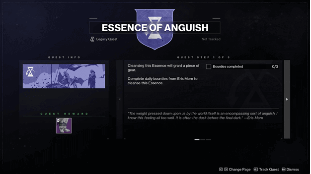 Destiny 2 Essence of Anguish Quest
