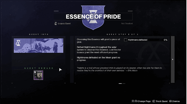 Destiny 2 Essence of Pride Quest