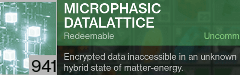 Destiny 2 Microphasic Datalattice