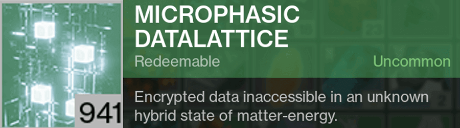 Destiny 2 Microphasic Datalattice