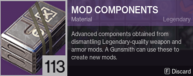 Destiny 2 Mod Components
