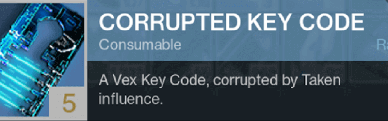 Destiny 2 Corrupted Key Codes