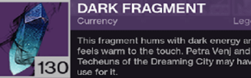 Destiny 2 Dark Fragments