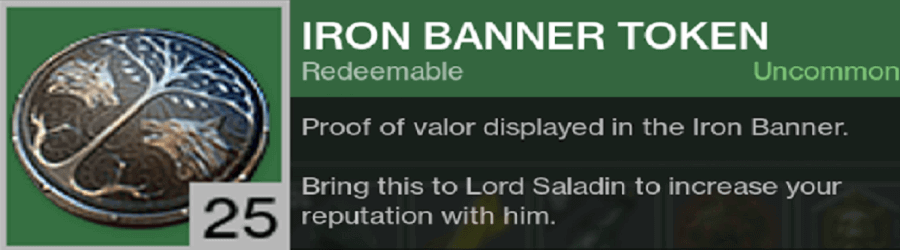 Destiny 2 Iron Banner Tokens
