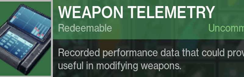 Destiny 2 Weapon Telemetry