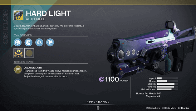 Destiny 2 Hard Light (Auto Rifle)