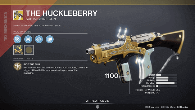 Destiny 2 The Huckleberry