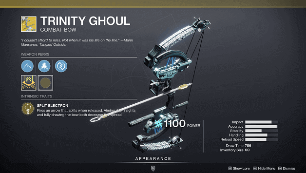 Destiny 2 Trinity Ghoul (Combat Bow)