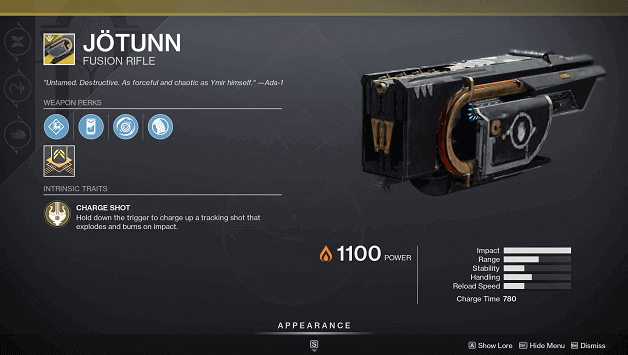 Destiny 2 Jotunn (Fusion Rifle)