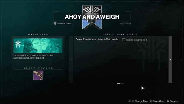 Ahoy and Aweigh Quest Info