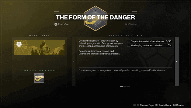 The Form of The Danger Quest Info