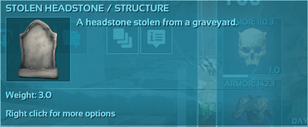 ARK Stolen Headstone