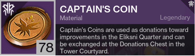 Destiny 2 Captain's Coin