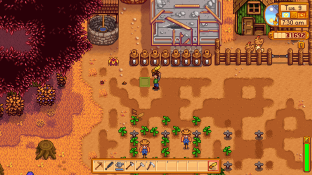 Planting Trees on Farm in Stardew valley
