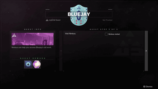 Bluejay Lightfall quest info