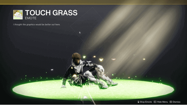 Destiny 2 Touch Grass Emote