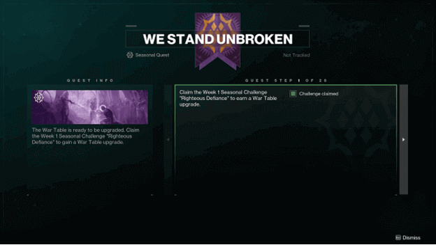 We Stand Unbroken quest info