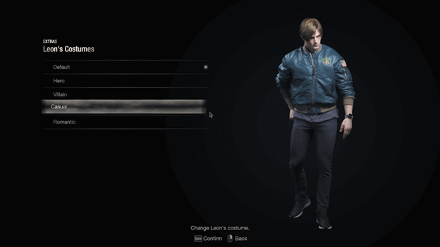 Leon Casual look costume in RE4 Remake