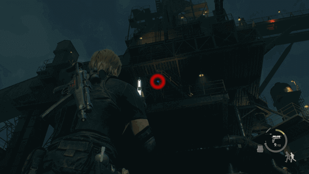 The first Blue Medallion can be found above the entrance to Cargo Depot