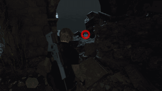 The last medallion in Cliffside Ruins is present at through an arch passed the ladder
