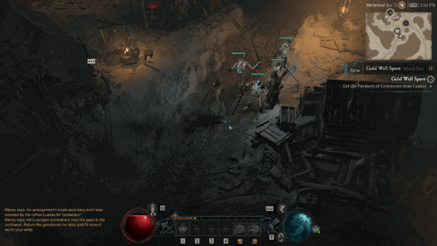 Gold Well Spent (Side Quest) at Fractured Peaks Diablo 4
