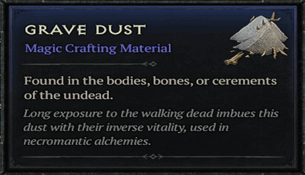 Diablo 4 Grave Dust