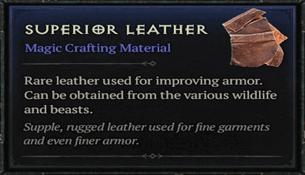 Diablo 4 Superior Leather