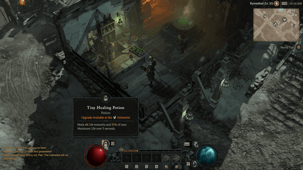 Upgrading Healing Potion in Diablo 4